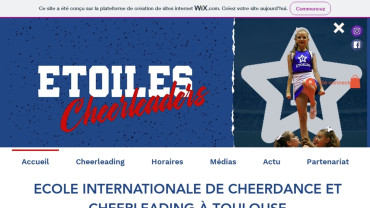 Page d'accueil du site : Etoiles cheerleading Toulouse