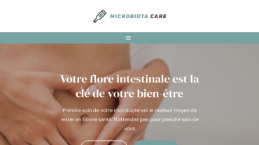 Page d'accueil du site : Microbiota Care