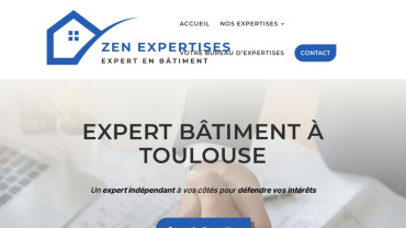 Page d'accueil du site : Zen Expertises
