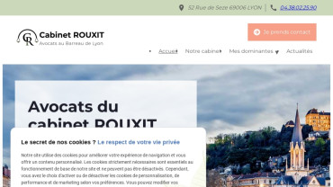 Page d'accueil du site : Avocat Rouxit