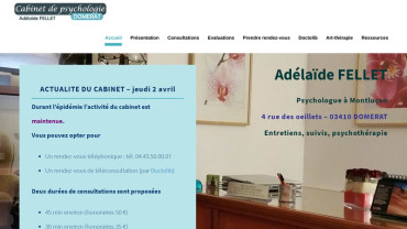 Page d'accueil du site : Adélaïde Fellet