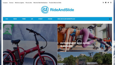 Page d'accueil du site : Ride and Slide