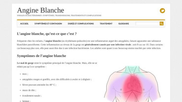 Page d'accueil du site : Angine-Blanche.com