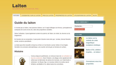 Page d'accueil du site : Laiton.eu 