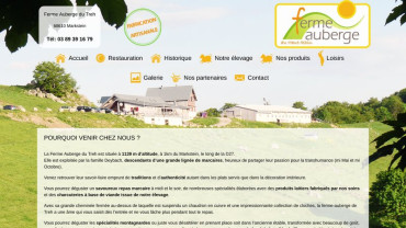 Page d'accueil du site : Ferme Auberge du Treh