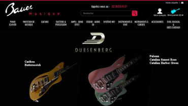Page d'accueil du site : Bauer Musique 