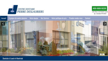 Page d'accueil du site : Centre dentaire à Laval (Québec)