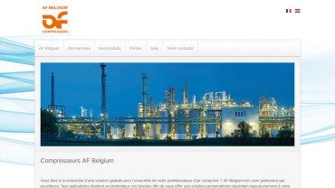 Page d'accueil du site : AF Belgium Compressors