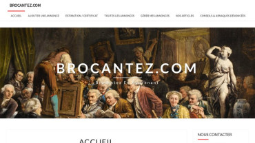 Page d'accueil du site : Brocantez.com