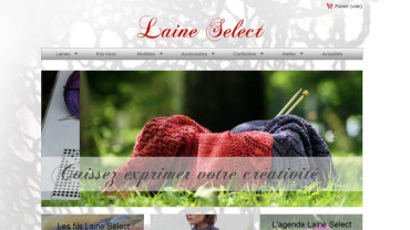 Page d'accueil du site : Laine Select