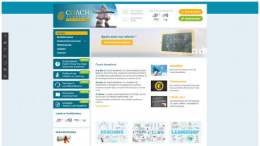 Page d'accueil du site : Coach Académie