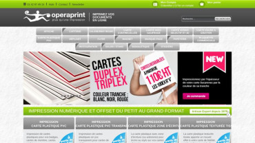 Page d'accueil du site : Opéra Print