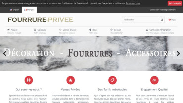 Page d'accueil du site : Fourrure Privée
