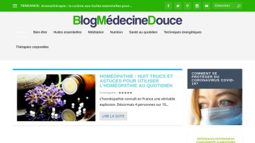 Page d'accueil du site : Blog Médecine douce