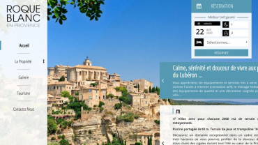 Page d'accueil du site : Roque Blanc en Provence