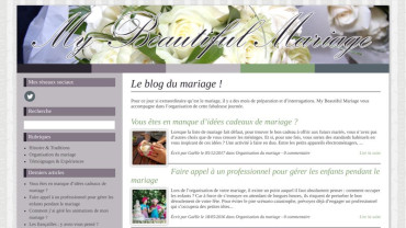 Page d'accueil du site : My Beautiful Mariage