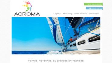 Page d'accueil du site : Acroma