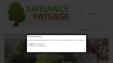 Page d'accueil du site : Ambiance Paysage