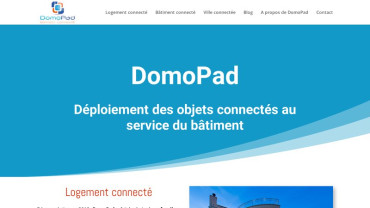 Page d'accueil du site : DomoPad