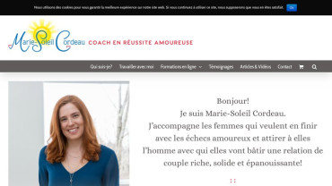 Page d'accueil du site : Marie-Soleil Cordeau