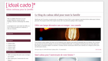 Page d'accueil du site : Idealcado