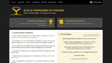 Page d'accueil du site : Ecole Française d'Hypnose