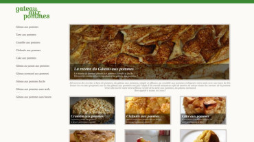 Page d'accueil du site : Gâteau aux pommes