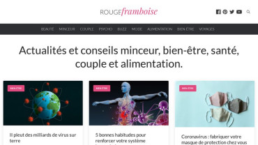 Page d'accueil du site : Rouge Framboise