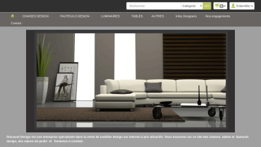 Page d'accueil du site : Discount Design