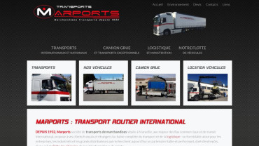 Page d'accueil du site : Marports