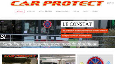 Page d'accueil du site : Carprotect Concept