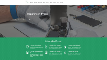 Page d'accueil du site : Reparation Iphone