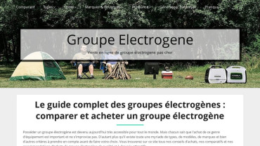 Page d'accueil du site : Guide sur le groupe électrogène