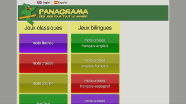 Page d'accueil du site : Panagrama