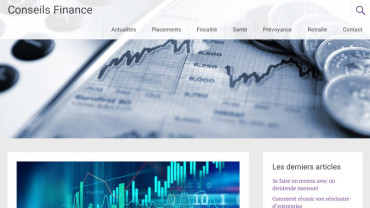 Page d'accueil du site : Conseils Finance