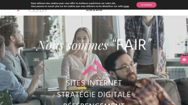 Page d'accueil du site : Agence Fair