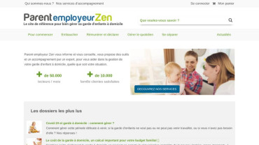 Page d'accueil du site : Parent Employeur Zen