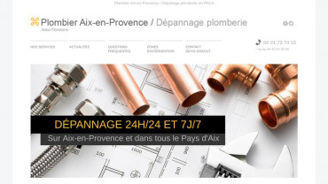 Page d'accueil du site : Plombier Aixpress
