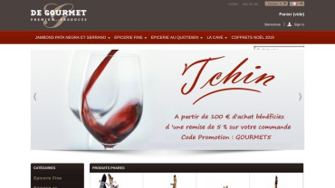 Page d'accueil du site : G de Gourmet