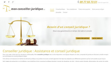 Page d'accueil du site : Mon conseiller juridique