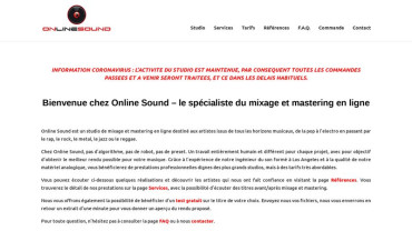 Page d'accueil du site : Online-sound