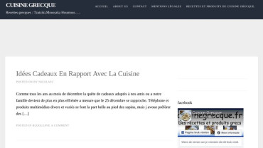 Page d'accueil du site : Cuisine Grecque