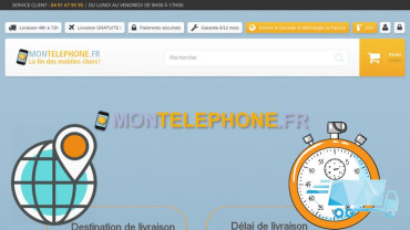 Page d'accueil du site : Mon telephone