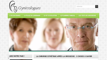 Page d'accueil du site : La gynécologie