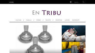 Page d'accueil du site : En tribu