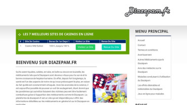 Page d'accueil du site : DiazePaM