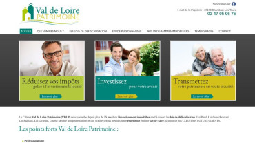 Page d'accueil du site : Val de Loire Patrimoine