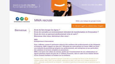 Page d'accueil du site : MMA Recrute