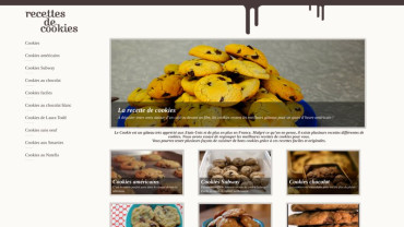 Page d'accueil du site : Recettes de Cookies