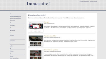 Page d'accueil du site : Immosuite